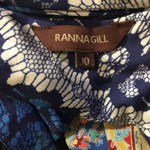 Anthropologie Ranna Gill Boteh Maxi Dress with Embellished Neckline - Size 10. - Picture 14 of 16